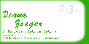diana zseger business card